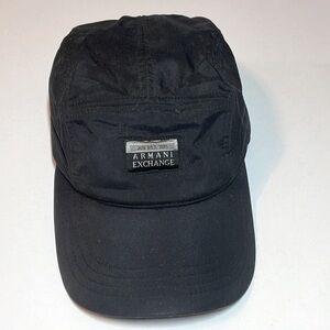 Vintage Armani Exchange black designer baseball hat